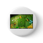 butterfly and green house pin