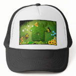 butterfly and green house trucker hat