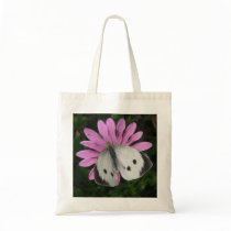 Butterfly and Pink Flower Tote Bag