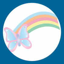 Butterfly and Rainbow Sticker stickers