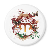 Butterfly Aries Refrigerator Magnets