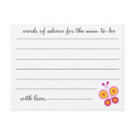 Butterfly -Baby Shower Advice Cards