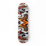 Butterfly Bat in Oranges and Black Skateboard