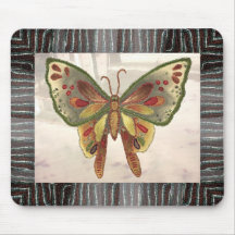 Butterfly bead print mouse pad