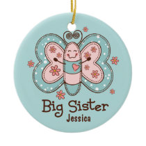 Butterfly Big Sister Personalised Ornament