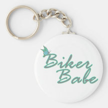 Butterfly Biker Babe Keychain