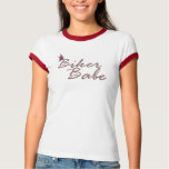 Butterfly Biker Babe T-Shirt (Red)