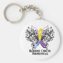 Butterfly Bladder Cancer Awareness Keychains