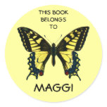 Butterfly Book Labels stickers