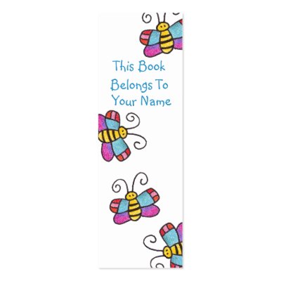 Butterfly Bookmark! Business Card Templates by BitsOfWhimsy