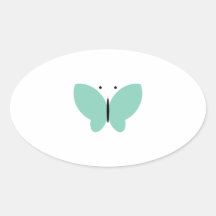 Butterfly Butterflies Insect Bug Lepidoptera Cute Oval Stickers
