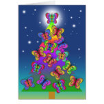 BUTTERFLY CHRISTMAS TREE GREETING CARDS