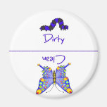 Butterfly Clean Dirty Dishwasher Magnet
