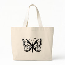 butterfly design canvas bag