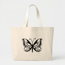 butterfly design canvas bag