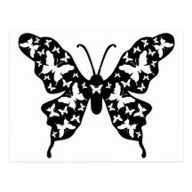 Butterfly Designer Ornamental Art Post Card