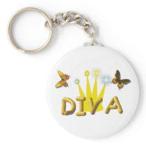 Butterfly Diva Keychain