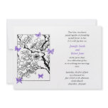 Butterfly Dreams: Japanese Inspired in Violet invitations