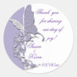 Butterfly Dreams Wedding Round Sticker