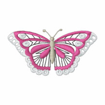 Butterfly embroidered women's t-shirt
