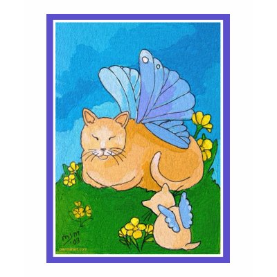 Butterfly Fairy Cat & Kitten Shirt by pawtraitart
