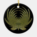 Butterfly Feathers gold Christmas Tree Ornament