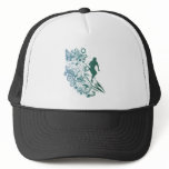 butterfly female surfer design hats