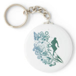 butterfly female surfer design keychains