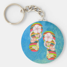 Butterfly Flip Flops Keychain
