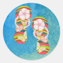 Butterfly Flip Flops Sticker