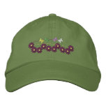 Butterfly floral embroidered women's hat embroidered hats