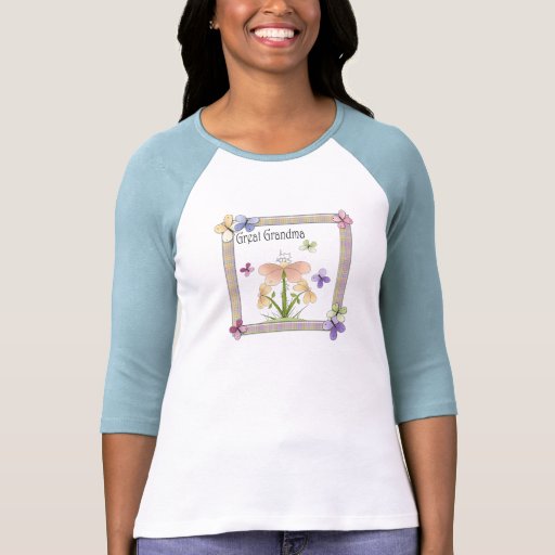 Butterfly Flower Great Grandma Mothers Day Gifts T-shirt
