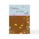 Butterfly Flower Thinking of You cards