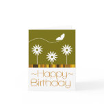 Butterfly Flowers Happy Birthday Card