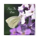 Butterfly & Flowers Save The Date Magnets