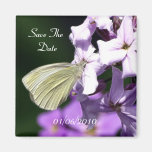 Butterfly & Flowers Save The Date Magnets