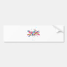 Butterfly Flute Bumper Sticker