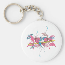 Butterfly Flute Keychains