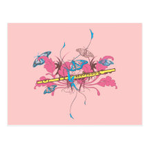 Butterfly Flute Post Card