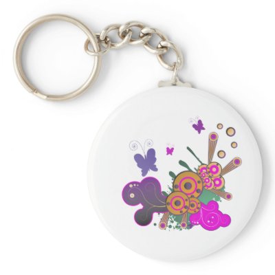 butterfly frenzy vector abstract keychains by doonidesigns