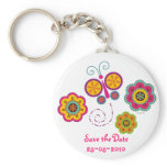 Butterfly Garden Custom Keychain
