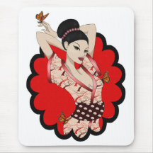 Butterfly Geisha Mousepad