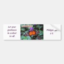 Butterfly - Gentleness Bumper Stickers