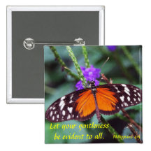Butterfly - Gentleness Pinback Button