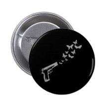 Butterfly Gun T-shirt / Earth Day T-shirt Button