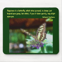 Butterfly Happiness Affirmations Nature Mousepad