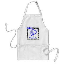 Butterfly Heart Colon Cancer Awareness Month Apron