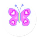 butterfly heart stickers