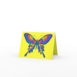 Butterfly in Beautiful Multi-Colour with Blue