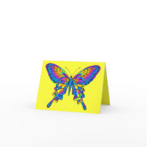 Butterfly in Beautiful Multi-Colour with Blue
